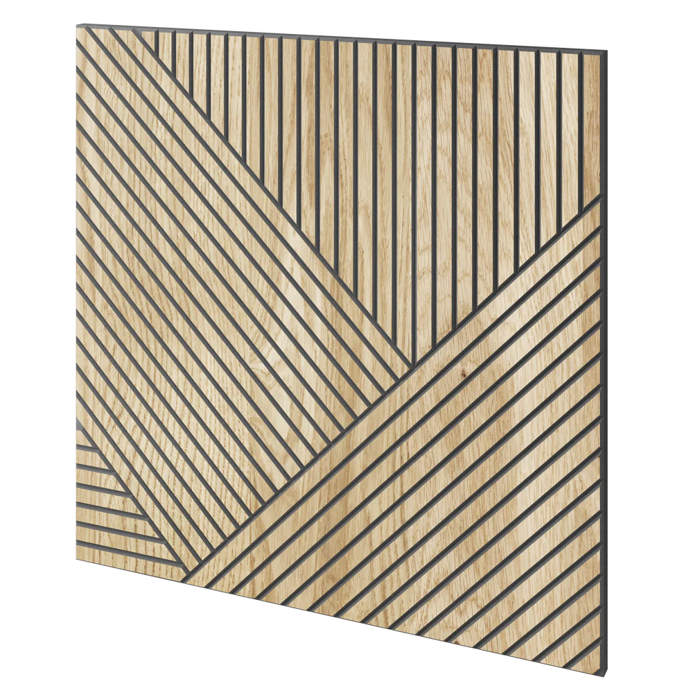 Granada 60x60cm luonnon tammiviilu jyrsitty paneeli