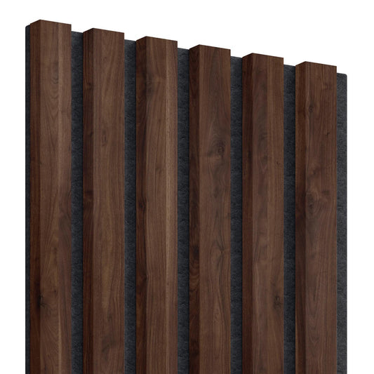 Acoustic wall panel - Walnut 275cm