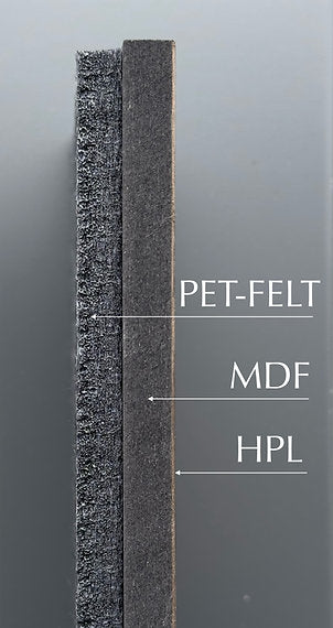 BLACK MOON WALL PANEL MDF with felt backing