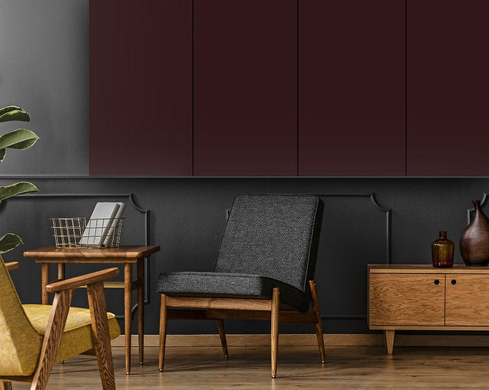 Niiskuskindel Vilt + MDF spooniga Grafiit seinapaneeli - 21x600x2970
