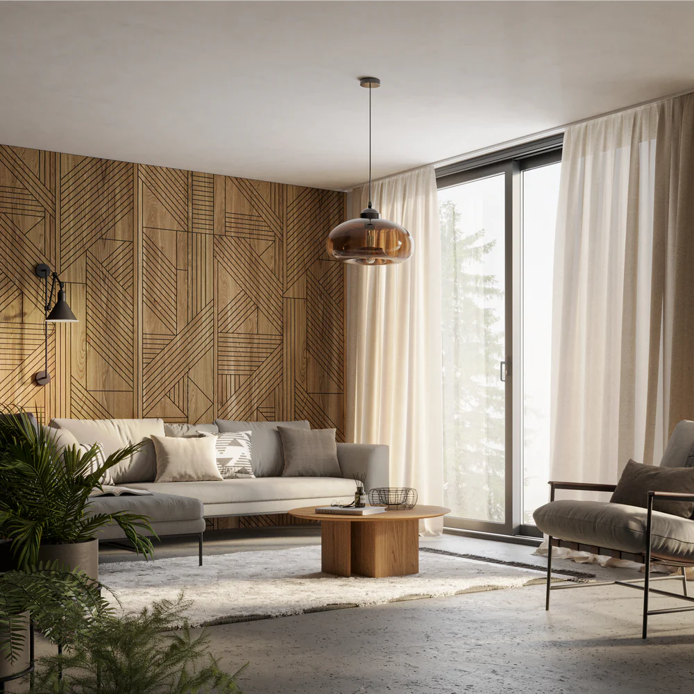 Bormla 60x275cm Natural Ekfaner Frästa Paneler 