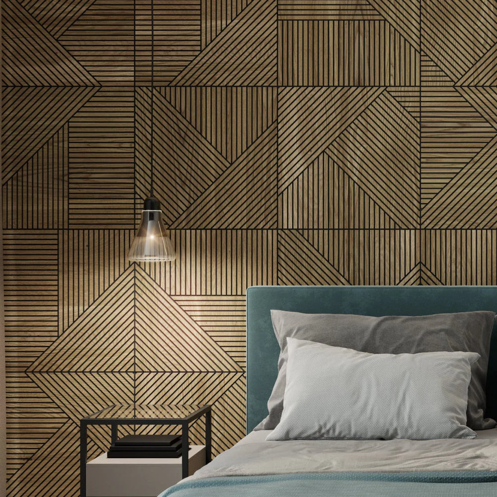 Granada 60x60cm Natural Oak Veneer Milled Panel