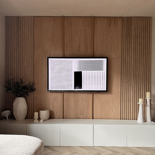 Niiskuskindel Vilt + MDF spooniga Grafiit seinapaneeli - 21x600x2970