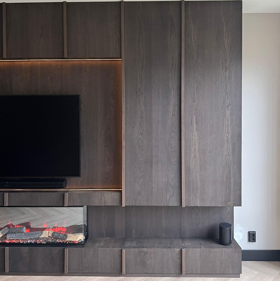 SMOKED OAK WALL PANEL MDF with felt backing