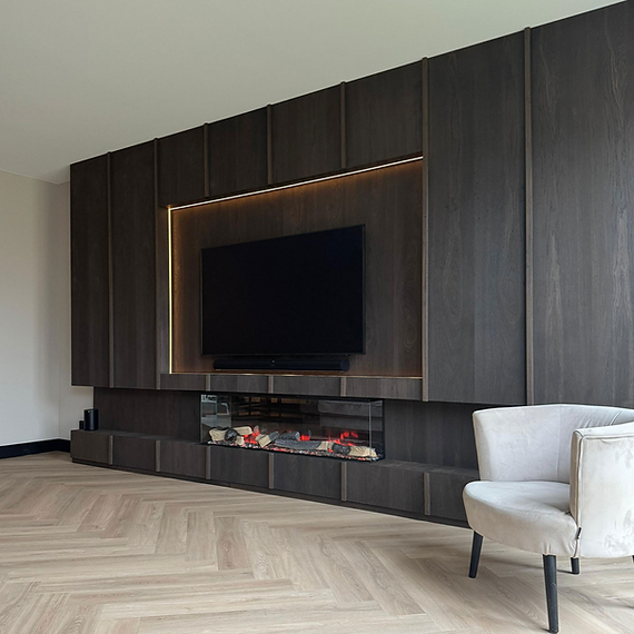 SMOKED OAK WALL PANEL MDF with felt backing