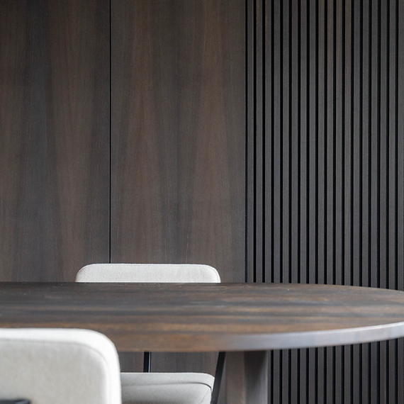 SMOKED OAK WALL PANEL MDF with felt backing